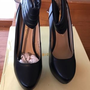 Black platform heels